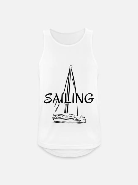 Sailing, sailboat - sailing - Men's Breathable Tank Top - white