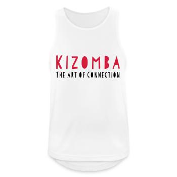 Kizomba L'art de la connexion - Kizomba Danse Fash - Débardeur respirant Homme - blanc - Devant - Nick (188cm)