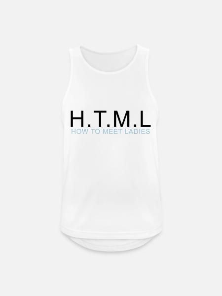 HTML - COMMENT REPONDRE DAMES - Débardeur respirant Homme - blanc