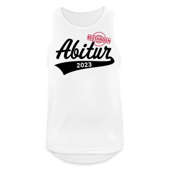 Abitur 2023 Bestanden (Abiturient / Abi) - Männer Tank Top atmungsaktiv - Weiß - Vorne - Nick (188cm)