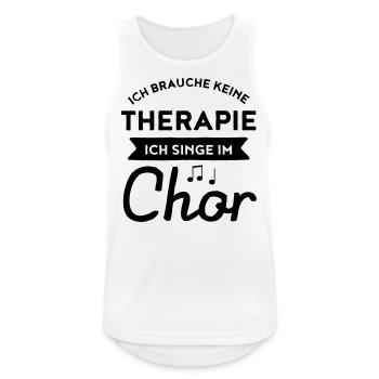 Therapie - Chor - Männer Tank Top atmungsaktiv - Weiß - Vorne - Nick (188cm)