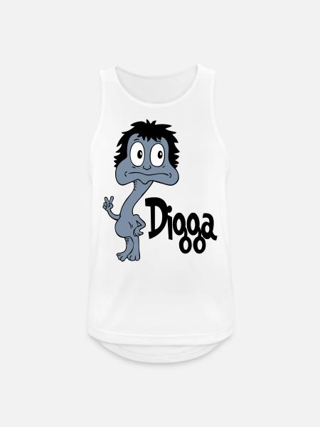 Sprüche Lustige Comic Digga - Männer Tank Top atmungsaktiv - Weiß