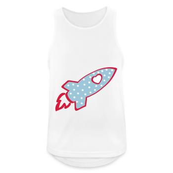 schöne rakete mit herz - Männer Tank Top atmungsaktiv - Weiß - Vorne - Nick (188cm)