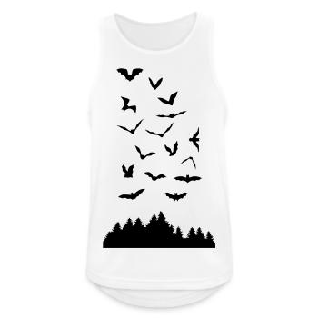 Fledermäuse und Wald, fledermaus - Männer Tank Top atmungsaktiv - Weiß - Vorne - Nick (188cm)