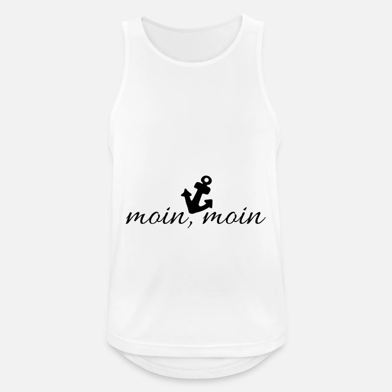 wunderschöner anker mit moin, moin - Männer Tank Top atmungsaktiv - Weiß