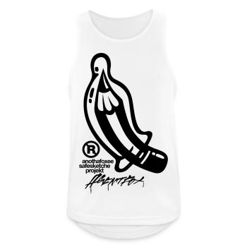 Agent Fox Pencil Design Cool Mode Hipster - Débardeur respirant Homme - blanc - Devant - Nick (188cm)