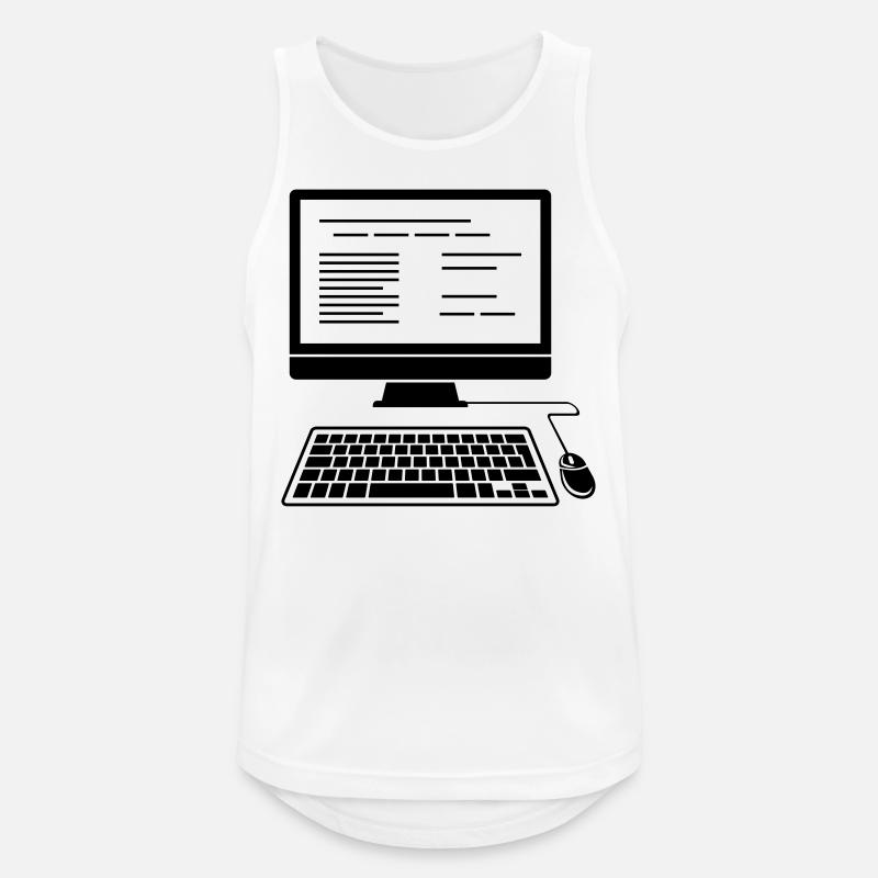 PC desktop computer - Men's Breathable Tank Top - white