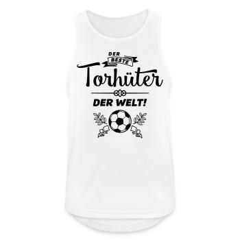 der beste torhüter - Männer Tank Top atmungsaktiv - Weiß - Vorne - Nick (188cm)