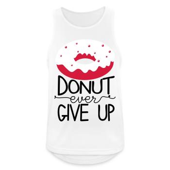Ne jamais abandonner Donut Savoureux Succès Devise Faim - Débardeur respirant Homme - blanc - Devant - Nick (188cm)