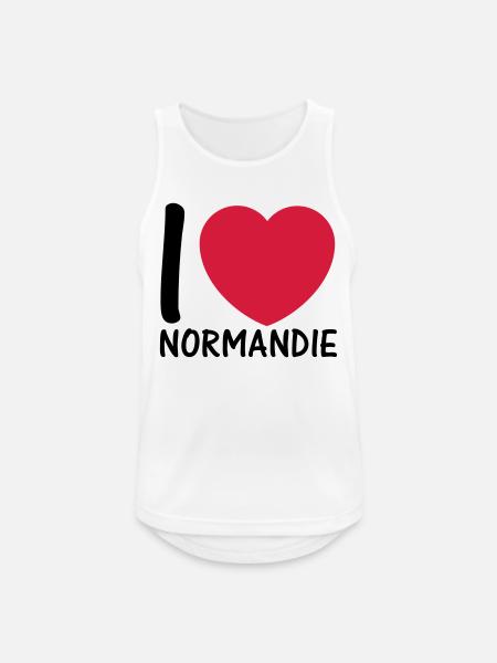 i love Normandy 2c - Men's Breathable Tank Top - white