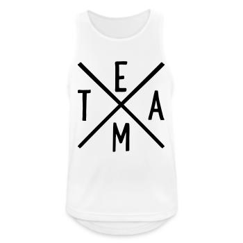 Team - Männer Tank Top atmungsaktiv - Weiß - Vorne - Nick (188cm)
