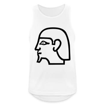 hieroglyph - Men's Breathable Tank Top - white - Front - Nick (188cm)