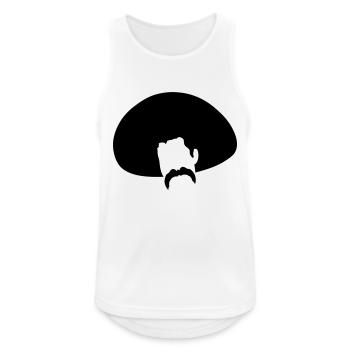 Mexikanischen Hut Schnurrbart mustache5 - Männer Tank Top atmungsaktiv - Weiß - Vorne - Nick (188cm)