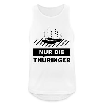 Thüringer Bratwurst - Männer Tank Top atmungsaktiv - Weiß - Vorne - Nick (188cm)