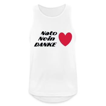 Nato Nein DANKE - Männer Tank Top atmungsaktiv - Weiß - Vorne - Nick (188cm)