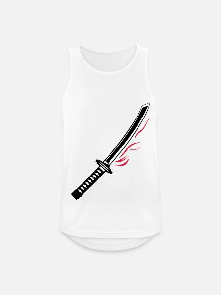 Samurai Schwert Icon - Männer Tank Top atmungsaktiv - Weiß