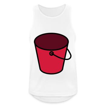 Eimer Farbe Anpassbar - Männer Tank Top atmungsaktiv - Weiß - Vorne - Nick (188cm)