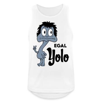 Sprüche Lustige Comic Egal Yolo - Männer Tank Top atmungsaktiv - Weiß - Vorne - Nick (188cm)