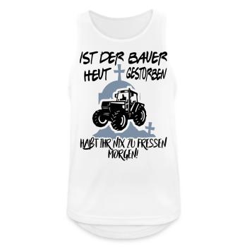 Der Bauer stirbt gestorben Protest - Männer Tank Top atmungsaktiv - Weiß - Vorne - Nick (188cm)