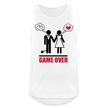game over - Débardeur respirant Homme - blanc - Devant - Nick (188cm)