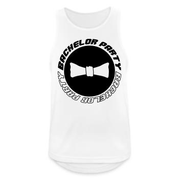 Bachelor Party - Männer Tank Top atmungsaktiv - Weiß - Vorne - Nick (188cm)
