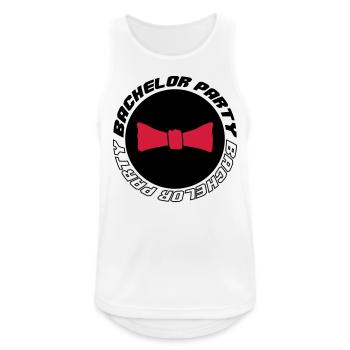 Bachelor Party - Männer Tank Top atmungsaktiv - Weiß - Vorne - Nick (188cm)