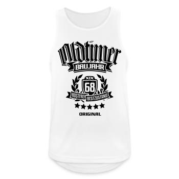 Oldtimer Baujahr 1968 - Männer Tank Top atmungsaktiv - Weiß - Vorne - Nick (188cm)