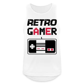 gamer 01 - Männer Tank Top atmungsaktiv - Weiß - Vorne - Nick (188cm)