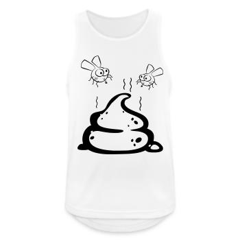 Scheisse mit Fliegenpaar - Männer Tank Top atmungsaktiv - Weiß - Vorne - Nick (188cm)