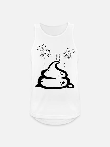 Scheisse mit Fliegenpaar - Männer Tank Top atmungsaktiv - Weiß