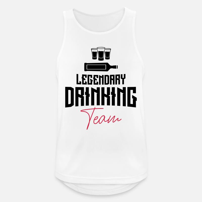 drinking team legendary shots - Men's Breathable Tank Top - white