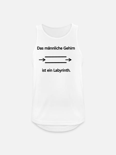 Labyrinth maennlich - Männer Tank Top atmungsaktiv - Weiß