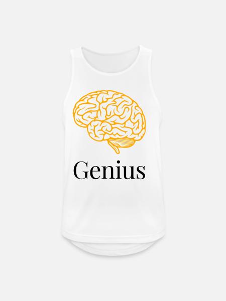 Brain in orange lines - Men's Breathable Tank Top - white