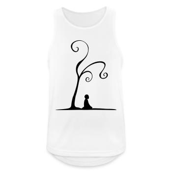 meditation under tree - Men's Breathable Tank Top - white - Front - Nick (188cm)