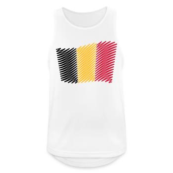 Flag Of Belgium / Tricolour (Scribble) - Men's Breathable Tank Top - white - Front - Nick (188cm)