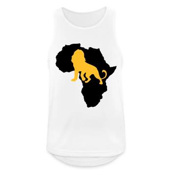 Afrique Lion continent wildnis safari animaux sauvages - Débardeur respirant Homme - blanc - Devant - Nick (188cm)