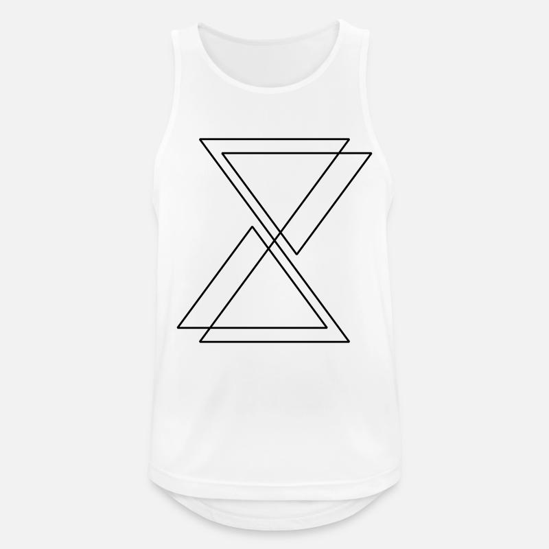 Time Runs Hourglass Abstract Rectangles - Men's Breathable Tank Top - white