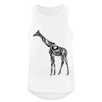 Giraffe Tribal Tattoo - Men's Breathable Tank Top - white - Front - Nick (188cm)