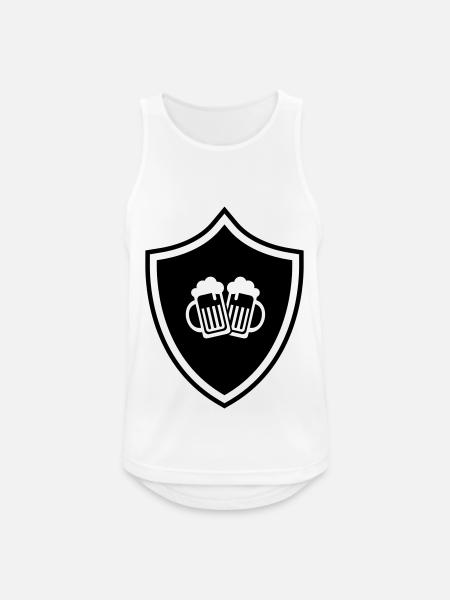 Bierglas Wappen - Männer Tank Top atmungsaktiv - Weiß