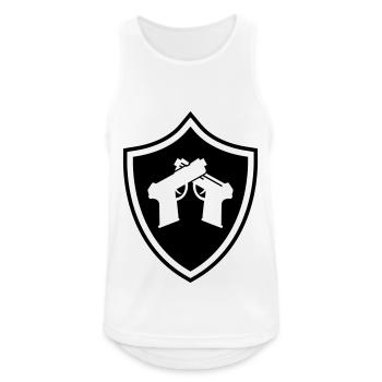 Pistole Wappen - Männer Tank Top atmungsaktiv - Weiß - Vorne - Nick (188cm)