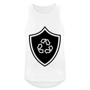 Recycling coat of arms - Men's Breathable Tank Top - white - Front - Nick (188cm)