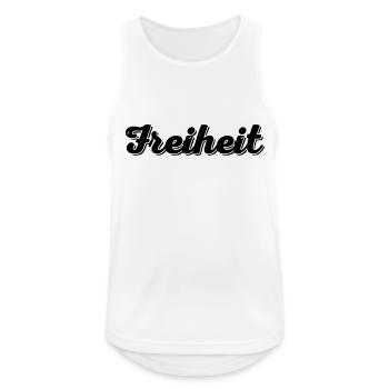Freiheit - Männer Tank Top atmungsaktiv - Weiß - Vorne - Nick (188cm)