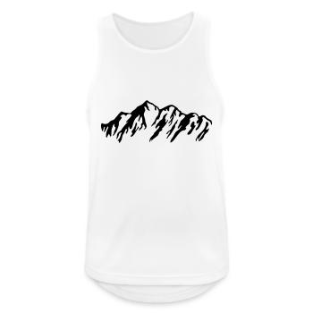 Berg, Berge, Alpen - Männer Tank Top atmungsaktiv - Weiß - Vorne - Nick (188cm)