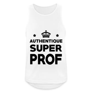 Authentique Super Prof - Débardeur respirant Homme - blanc - Devant - Nick (188cm)