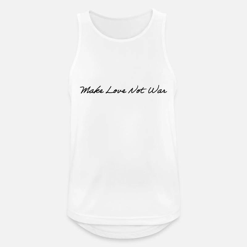Make Love Not War - Men's Breathable Tank Top - white