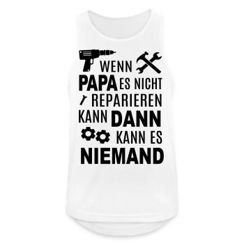 Papa reparieren Vater Heimwerker bauen Werkzeug - Männer Tank Top atmungsaktiv - Weiß - Vorne - Nick (188cm)