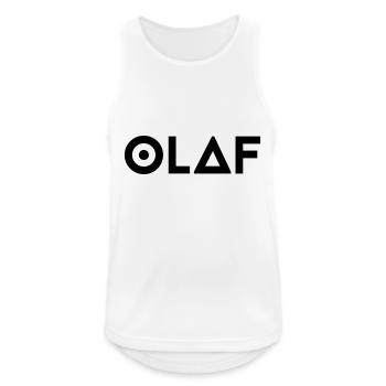 First name Olaf - Men's Breathable Tank Top - white - Front - Nick (188cm)