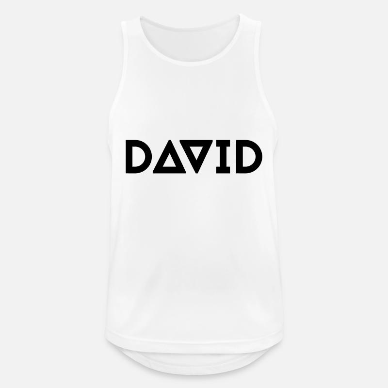 First name David - Men's Breathable Tank Top - white