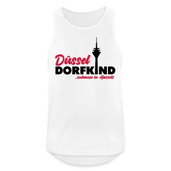 Düsseldorfkind Hassels - Männer Tank Top atmungsaktiv - Weiß - Vorne - Nick (188cm)