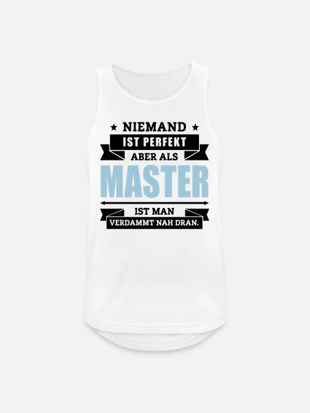 Funshirt Master - Männer Tank Top atmungsaktiv - Weiß